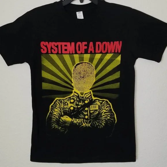 New "System Of A Down Yellow Face Thumbprint" Unisex Available In Small-3XL. - Picture 1 of 2
